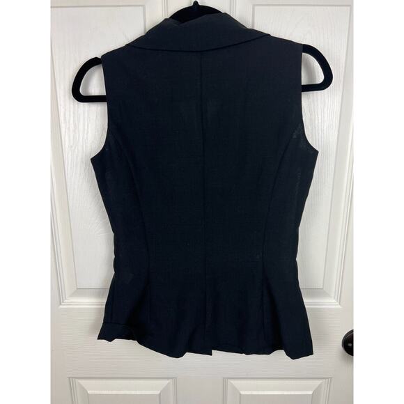 90s Y2K Cocorita Gerolamo Black Preppy Collared Suit Vest Heart Buttons 0 XXS - Picture 9 of 9